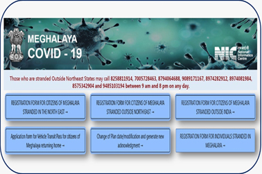 NIC developed 'Vehicle Transit Pass System' is used for issue of passes to Meghalaya residents, stranded outside the state, to return using own vehicles